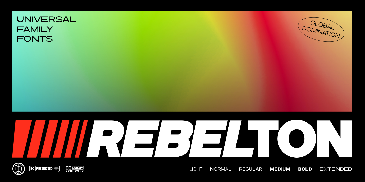 Пример шрифта Rebelton Medium